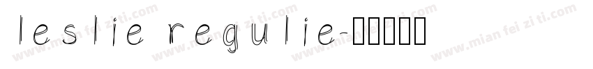 leslie regulie字体转换